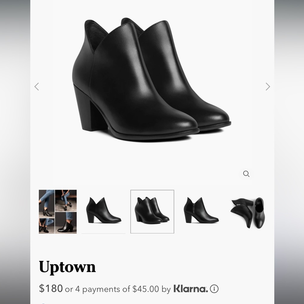 Thursday Uptown Black Booties Size 8